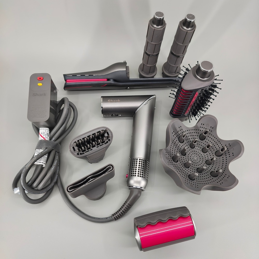 Shark FlexStyle Air Styling & Drying System HD440 Grey 8 Attachments Case